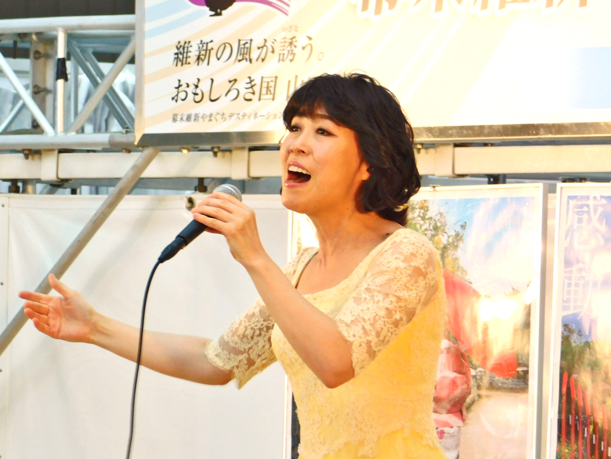 水森かおり 山口県の観光大使として新曲 早鞆ノ瀬戸 をpr 流行歌 Jp